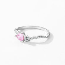 Celestial Rose – Pink Heart Crystal Stackable Ring