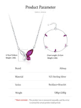 Ailmay Enchanted Pink Butterfly Jewelry Set