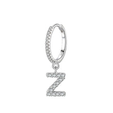 Trendy Letters A-Z 1PC Hoop Earrings 925 Sterling Silver