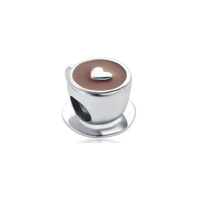 Coffee Espresso Charm Bliss 925 Sterling Silver