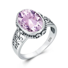 AquaHeritage Ring - Classic Vintage Silver 925 Aquamarine Ring Woman Stone