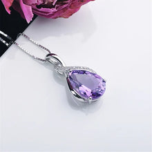 Amethyst & Aquamarine Pendant Necklace