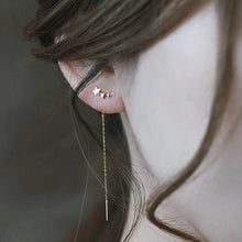 Celestara – Crystal Chain Hoop Earrings