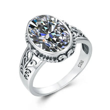 AquaHeritage Ring - Classic Vintage Silver 925 Aquamarine Ring Woman Stone