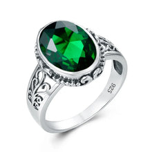 AquaHeritage Ring - Classic Vintage Silver 925 Aquamarine Ring Woman Stone