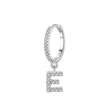 Trendy Letters A-Z 1PC Hoop Earrings 925 Sterling Silver