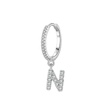 Trendy Letters A-Z 1PC Hoop Earrings 925 Sterling Silver