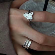 HeartEdge  925 Sterling Silver resizable Ring Irregular Geometric