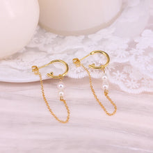 LunaGrace Baroque Pearl Tassel Earrings 925 Sterling Silver Long Chain