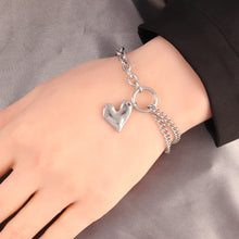Stainless Steel Golden Heart Layer Bracelet