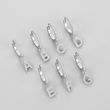 Trendy Letters A-Z 1PC Hoop Earrings 925 Sterling Silver