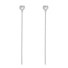 Celestara – Crystal Chain Hoop Earrings