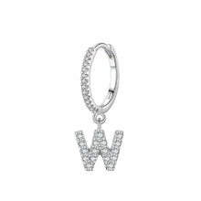 Trendy Letters A-Z 1PC Hoop Earrings 925 Sterling Silver