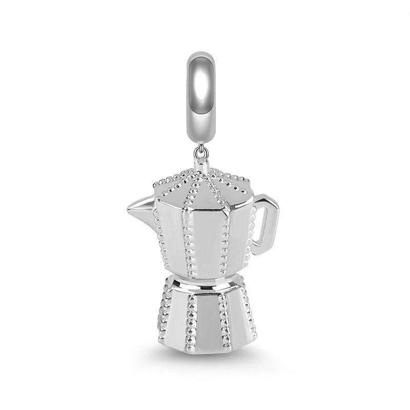 Coffee Charm Bliss 925 Sterling Silver