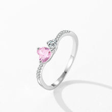 Celestial Rose – Pink Heart Crystal Stackable Ring