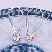 ColorDrop Hoops - 925 silver Earring colorful Zircon