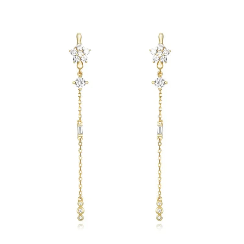 Starlace – Crystal Cascade Hoop Earrings