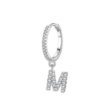Trendy Letters A-Z 1PC Hoop Earrings 925 Sterling Silver