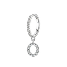 Trendy Letters A-Z 1PC Hoop Earrings 925 Sterling Silver