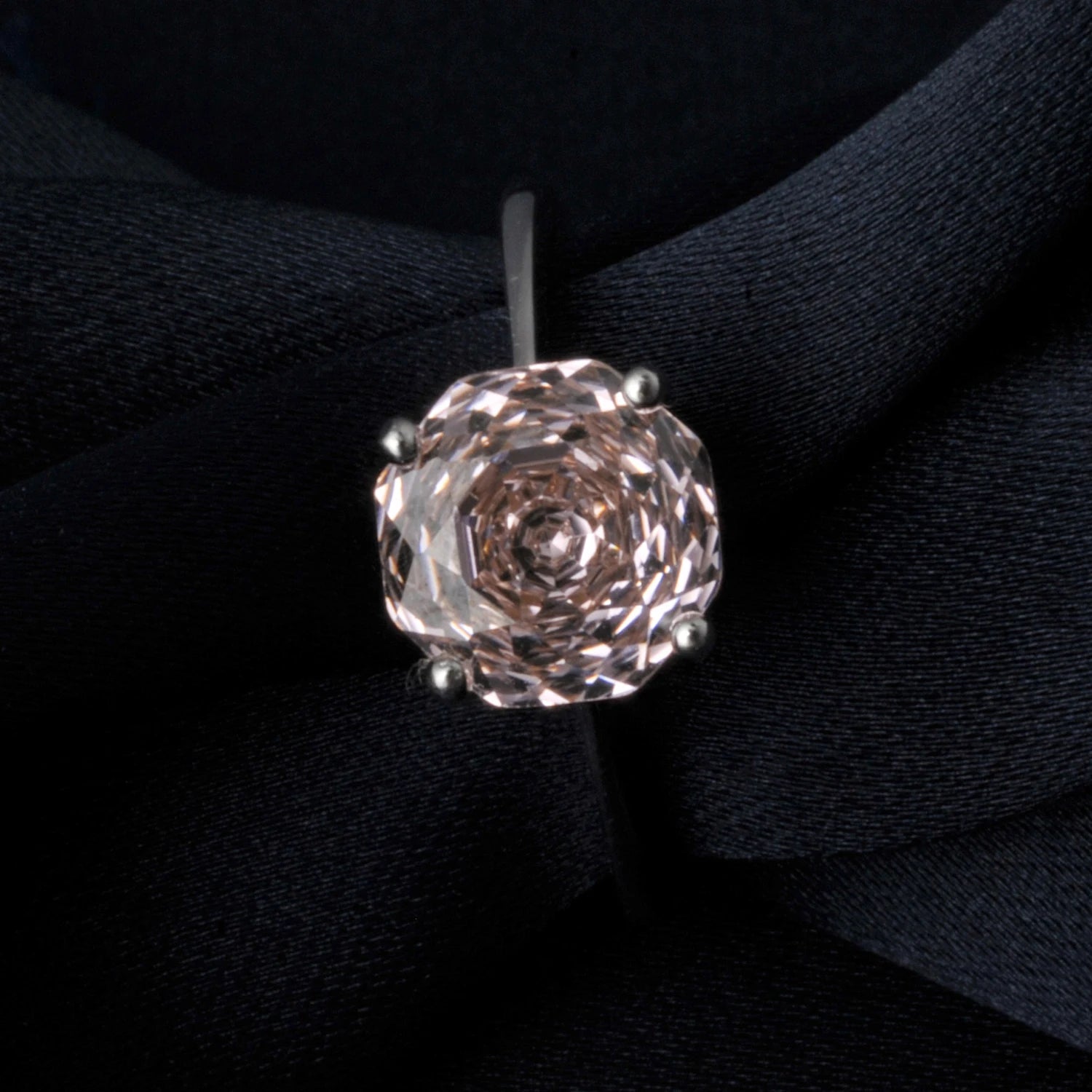 2ct Octagon Rose Blush Empress Ring