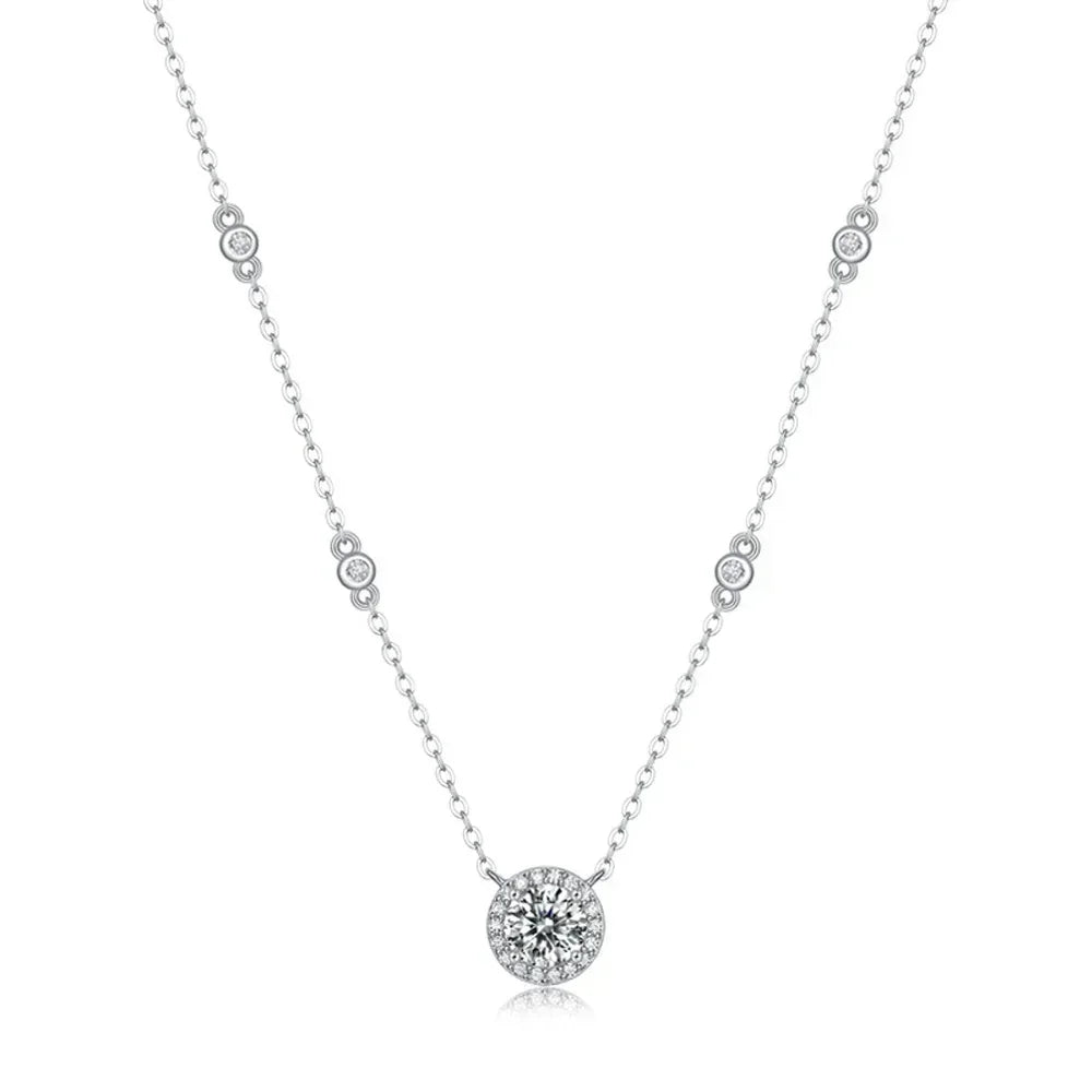 Luminous Grace Moissanite Pendant Necklace