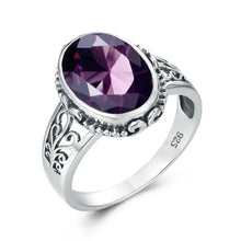 AquaHeritage Ring - Classic Vintage Silver 925 Aquamarine Ring Woman Stone