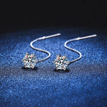 LunaGrace Moissanite Earrings – White Gold Elegance