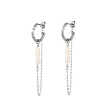 LunaGrace Baroque Pearl Tassel Earrings 925 Sterling Silver Long Chain