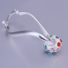 ColorDrop Hoops - 925 silver Earring colorful Zircon