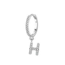 Trendy Letters A-Z 1PC Hoop Earrings 925 Sterling Silver