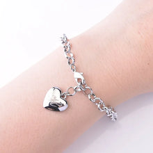 LustraLink – 925 Sterling Silver Heart Initial Bracelet