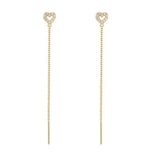 Celestara – Crystal Chain Hoop Earrings