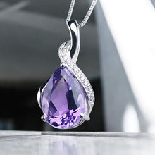 Amethyst & Aquamarine Pendant Necklace