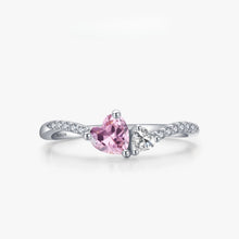 Celestial Rose – Pink Heart Crystal Stackable Ring